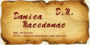 Danica Macedonac vizit kartica
